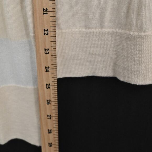 RAG BONE Womens Sweater Merino Wool Size M Vivi Crew Lightweight Stripe Neutral - Picture 10 of 12